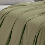Superior Milan Cotton Textured Striped Lightweight Woven Blanket