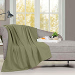Superior Milan Cotton Textured Striped Lightweight Woven Blanket