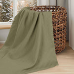 Superior Milan Cotton Textured Striped Lightweight Woven Blanket