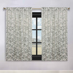 Leaves Room Darkening Back Tabs Blackout Curtain Panels, Set of 2
