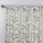 Leaves Room Darkening Back Tabs Blackout Curtain Panels, Set of 2