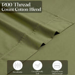 1200 Thread Count Cotton Rich Bed Sheet Set
