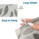 Blackout Window Curtains Leaves Pattern Room Darkening Set of 2