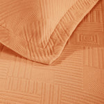 Lightweight Cotton Bedspread Sets 3-Piece Geometric Fret Jacquard Matelassé