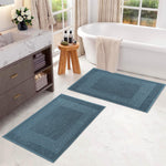 Egyptian Cotton Bath Mat Set of 2 Greek Key Infinity Border
