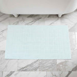 Superior Nora Cotton Thick Solid Checkered Washable Bath Mat Set of 2