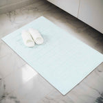 Superior Nora Cotton Thick Solid Checkered Washable Bath Mat Set of 2