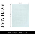 Superior Nora Cotton Thick Solid Checkered Washable Bath Mat Set of 2