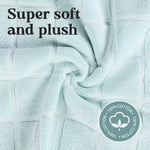 Superior Nora Cotton Thick Solid Checkered Washable Bath Mat Set of 2