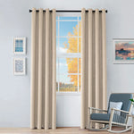 Senna Textured Woven Blackout 2-Piece Curtain Panel Set – Room Darkening Window Drapes