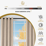 Senna Textured Woven Blackout 2-Piece Curtain Panel Set – Room Darkening Window Drapes
