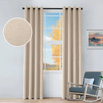 Senna Textured Woven Blackout 2-Piece Curtain Panel Set – Room Darkening Window Drapes