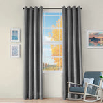 Senna Textured Woven Blackout 2-Piece Curtain Panel Set – Room Darkening Window Drapes