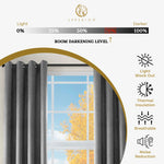 Senna Textured Woven Blackout 2-Piece Curtain Panel Set – Room Darkening Window Drapes