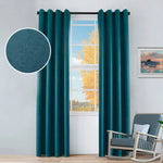 Senna Textured Woven Blackout 2-Piece Curtain Panel Set – Room Darkening Window Drapes