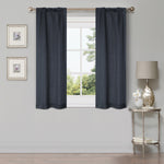 Modern Shimmer Washable Room Darkening Blackout Curtains, Set of 2