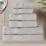 Superior 6 Piece Cotton Eco-Friendly Soft Absorbent Towel Set