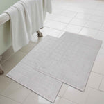 Superior Nora Cotton Thick Solid Checkered Washable Bath Mat Set of 2