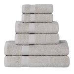 Superior 6 Piece Cotton Eco-Friendly Soft Absorbent Towel Set