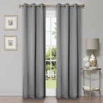 Modern Blackout Window Curtains Solid Room Darkening Set of 2