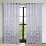 Blackout Curtains Leaves Pattern Room Darkening Grommet 2 Panels