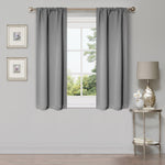 Modern Blackout Window Curtains Solid Room Darkening Set of 2