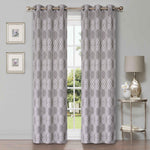 Ribbon Trellis Washable Room Darkening Blackout Curtains, Set of 2
