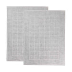 Superior Nora Cotton Thick Solid Checkered Washable Bath Mat Set of 2