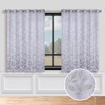 Blackout Curtains Leaves Pattern Room Darkening Grommet 2 Panels