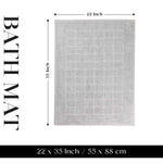 Superior Nora Cotton Thick Solid Checkered Washable Bath Mat Set of 2