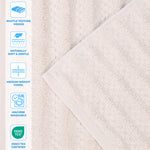 Superior Zuma Zero Twist Cotton Waffle Stripes 8 Piece Towel Set