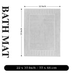 Superior Leo Cotton Modern Absorbent Heavy Washable Bath Mat Set of 2