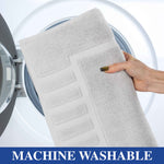 Superior Leo Cotton Modern Absorbent Heavy Washable Bath Mat Set of 2