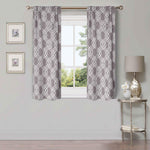 Ribbon Trellis Washable Room Darkening Blackout Curtains, Set of 2