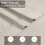 1200 Thread Count Cotton Rich Bed Sheet Set