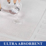 Superior Leo Cotton Modern Absorbent Heavy Washable Bath Mat Set of 2