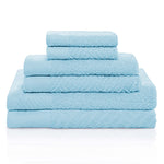 6 Piece Egyptian Cotton Basketweave Towel Set