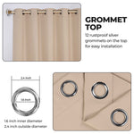 Classic Modern Solid Room Darkening Blackout Curtain Panels, Set of 2