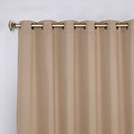 Classic Modern Solid Room Darkening Blackout Curtain Panels, Set of 2