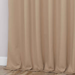 Classic Modern Solid Room Darkening Blackout Curtain Panels, Set of 2