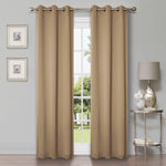 Solid Machine Washable Room Darkening Blackout Curtains, Set of 2