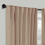 Blackout Window Curtains Solid Room Darkening Back Tab Set of 2
