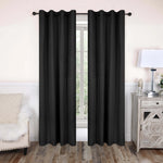 Blackout Window Curtains Solid Room Darkening Washable Set of 2