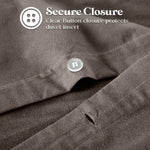 100% Cotton Flannel Solid Modern Fuzzy Duvet Cover Set
