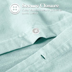100% Cotton Flannel Solid Modern Fuzzy Duvet Cover Set