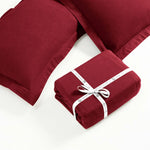 100% Cotton Flannel Solid Modern Fuzzy Duvet Cover Set