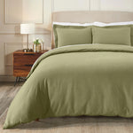 100% Cotton Flannel Solid Modern Fuzzy Duvet Cover Set