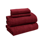 100% Cotton Flannel Sheets Set - Solid Deep Pocket Bed Sheet Set