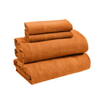 100% Cotton Flannel Sheets Set - Solid Deep Pocket Bed Sheet Set