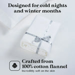 100% Cotton Flannel Sheets Set - Solid Deep Pocket Bed Sheet Set